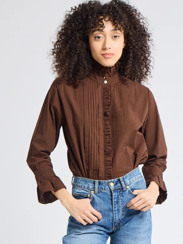 Phoebe Top in Chocolate made by MILLE