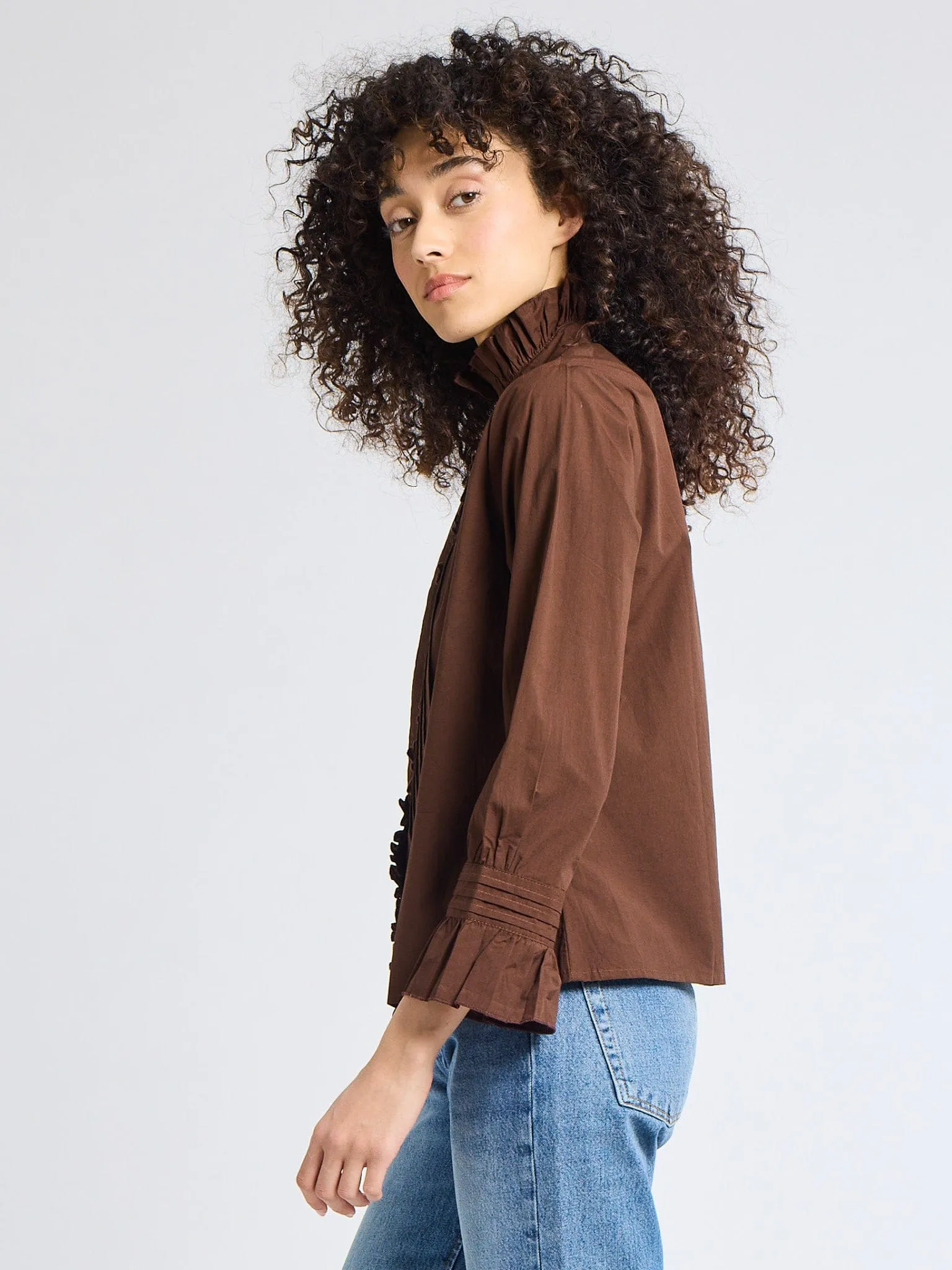 Phoebe Top in Chocolate sold by MILLE product image thumbnail 5
