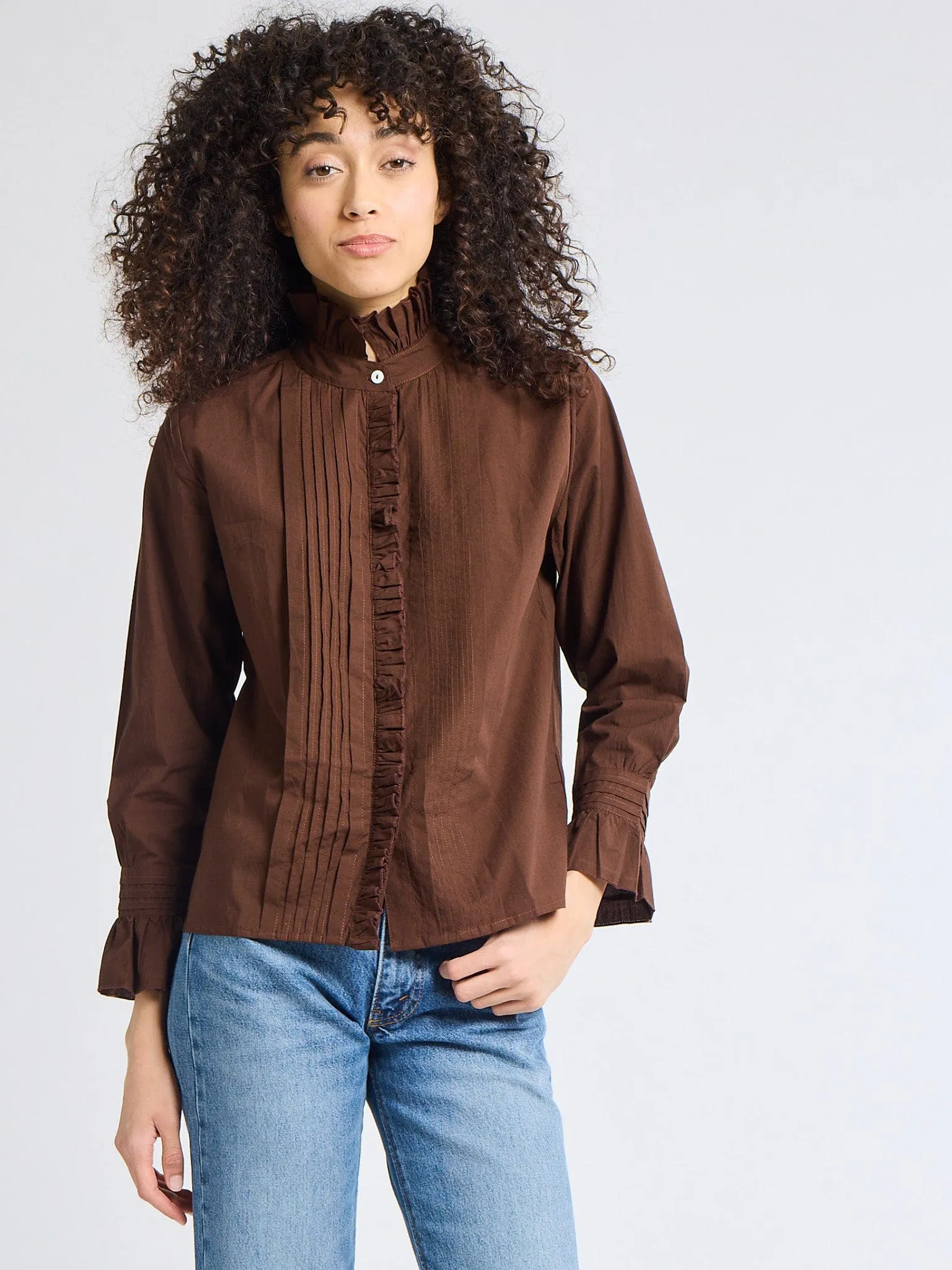Phoebe Top in Chocolate sold by MILLE product image thumbnail 3