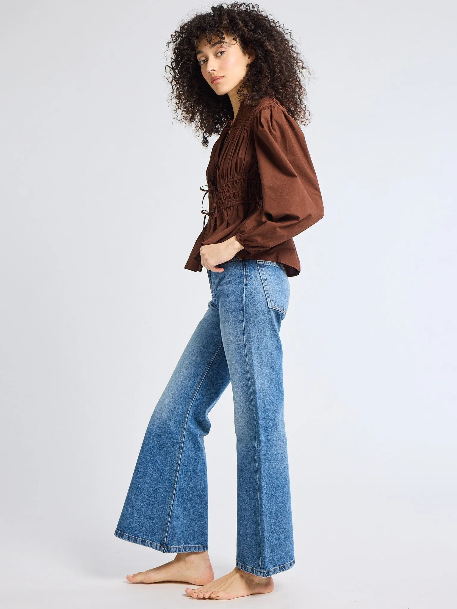 Ella Top in Chocolate sold by MILLE product image thumbnail 4