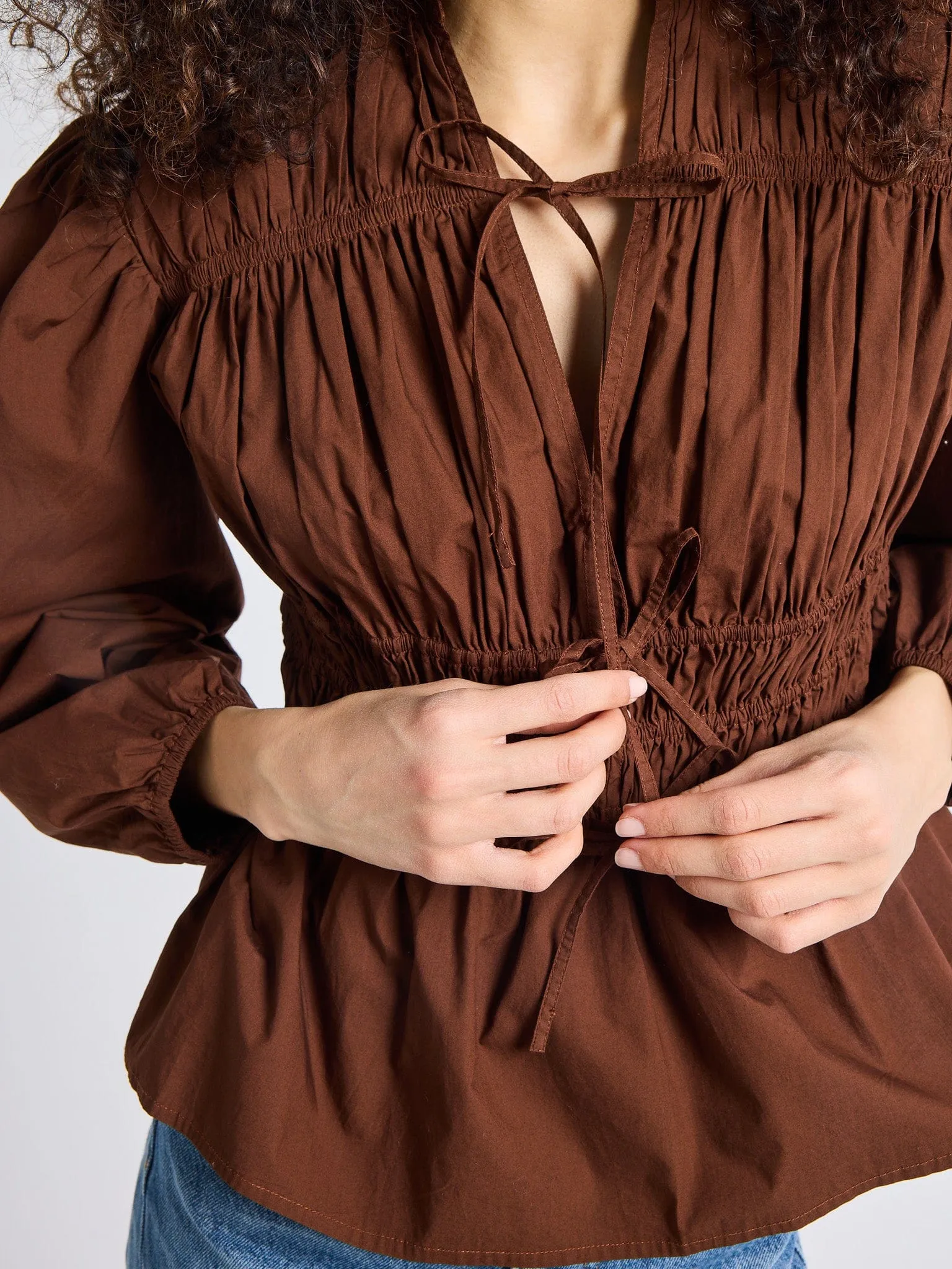 Ella Top in Chocolate sold by MILLE product image thumbnail 2