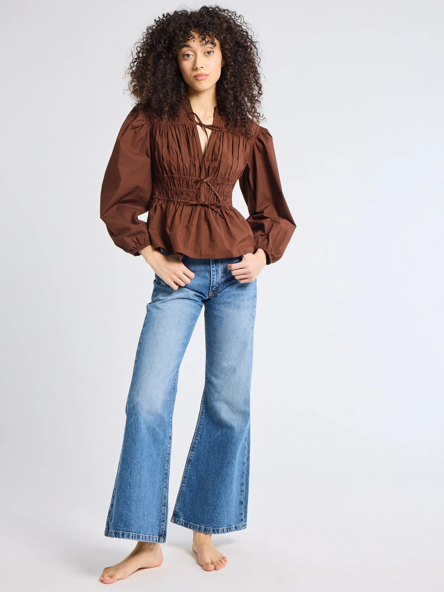 Ella Top in Chocolate sold by MILLE product image thumbnail 3