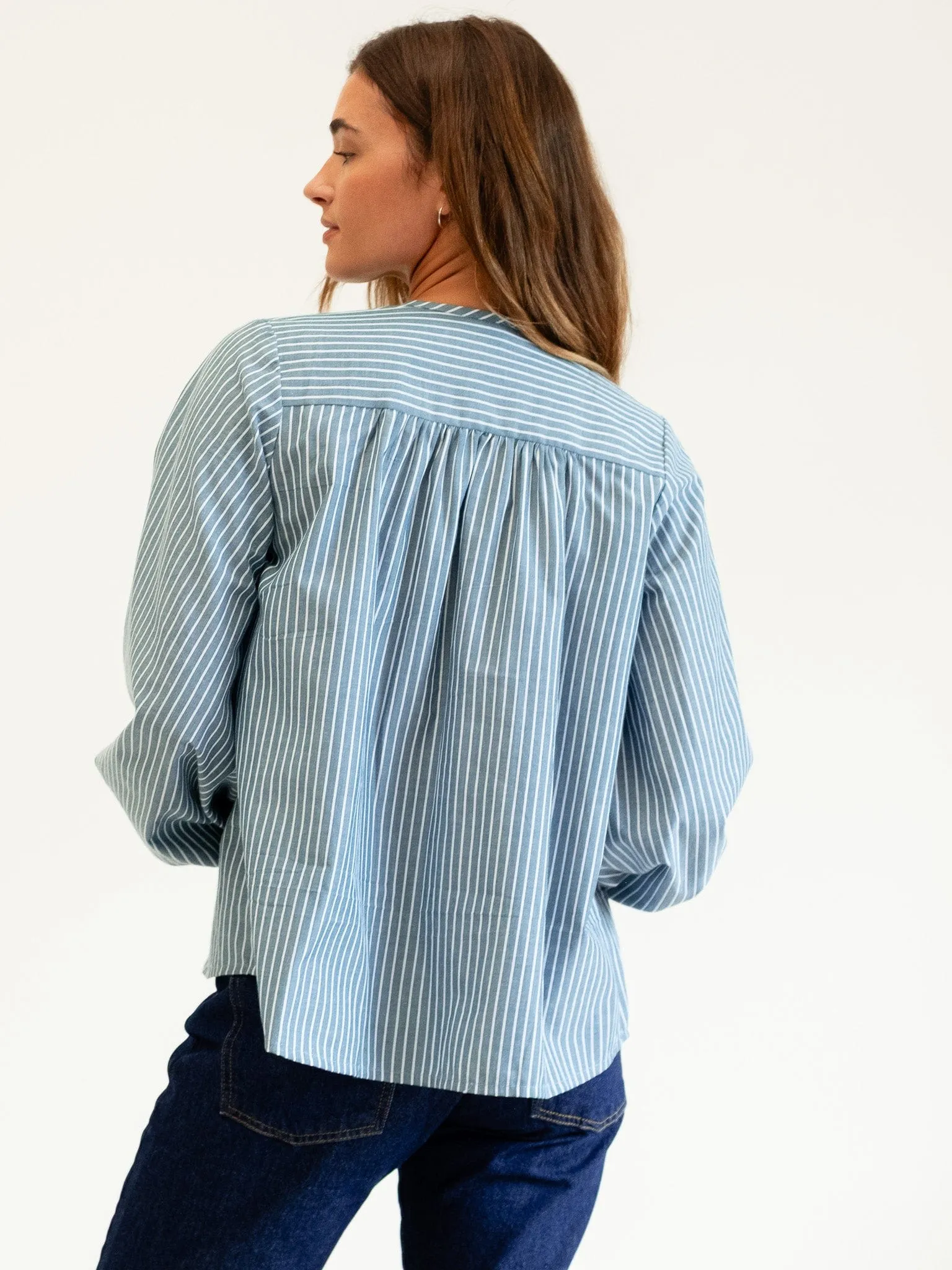 Cecily Top in Forest Stripe sold by MILLE product image thumbnail 4