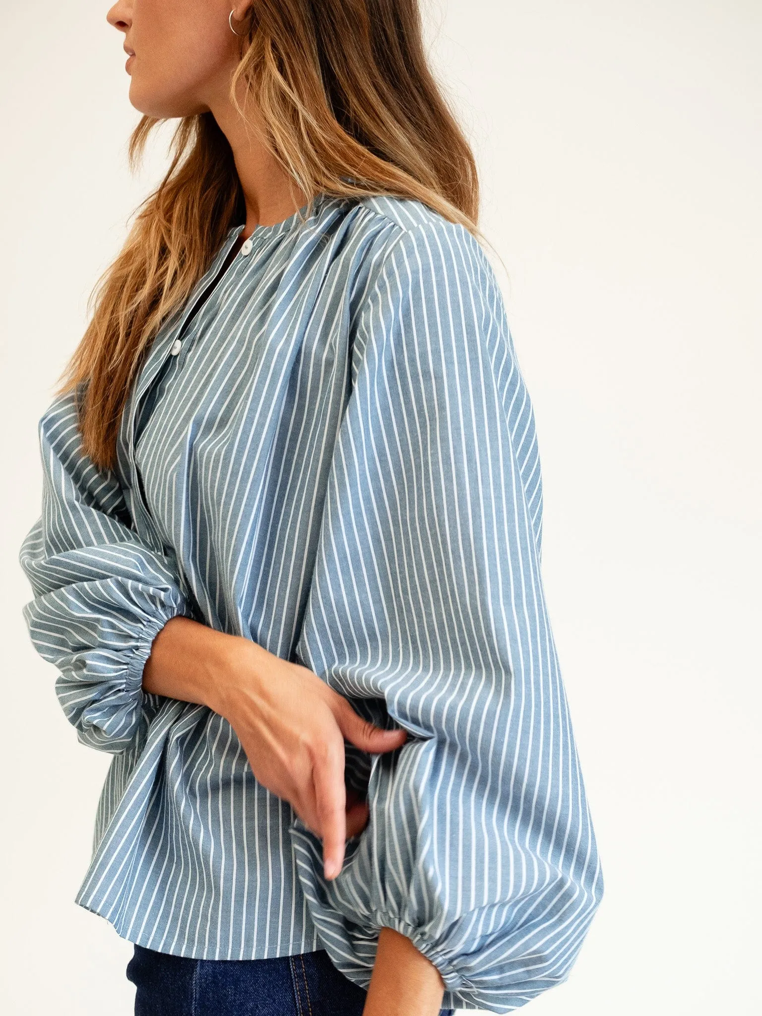 Cecily Top in Forest Stripe sold by MILLE product image thumbnail 3