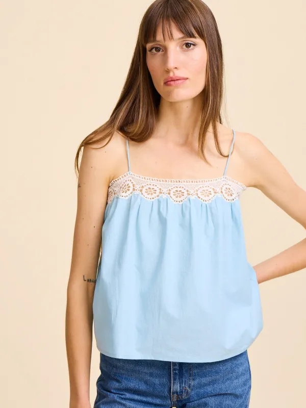 Maxine Top in Robin's Egg sold by MILLE