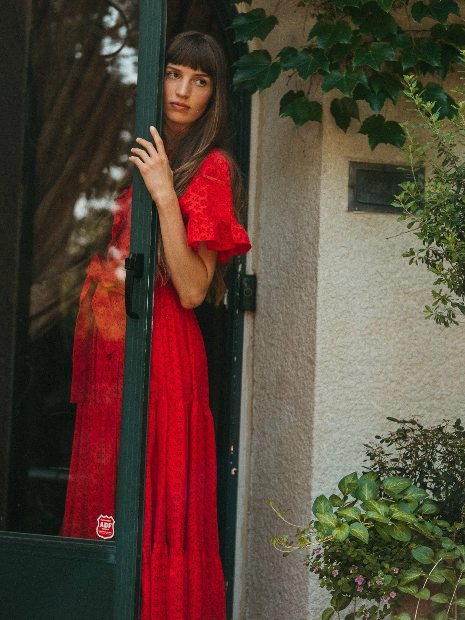 Victoria Dress in Scarlet Eyelet sold by MILLE product image thumbnail 2