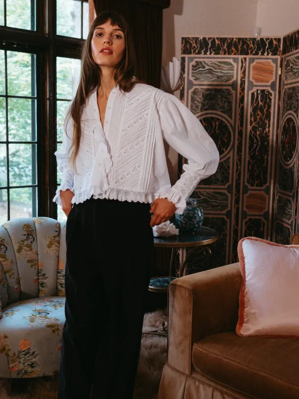 Cara Pant in Black Cord sold by MILLE