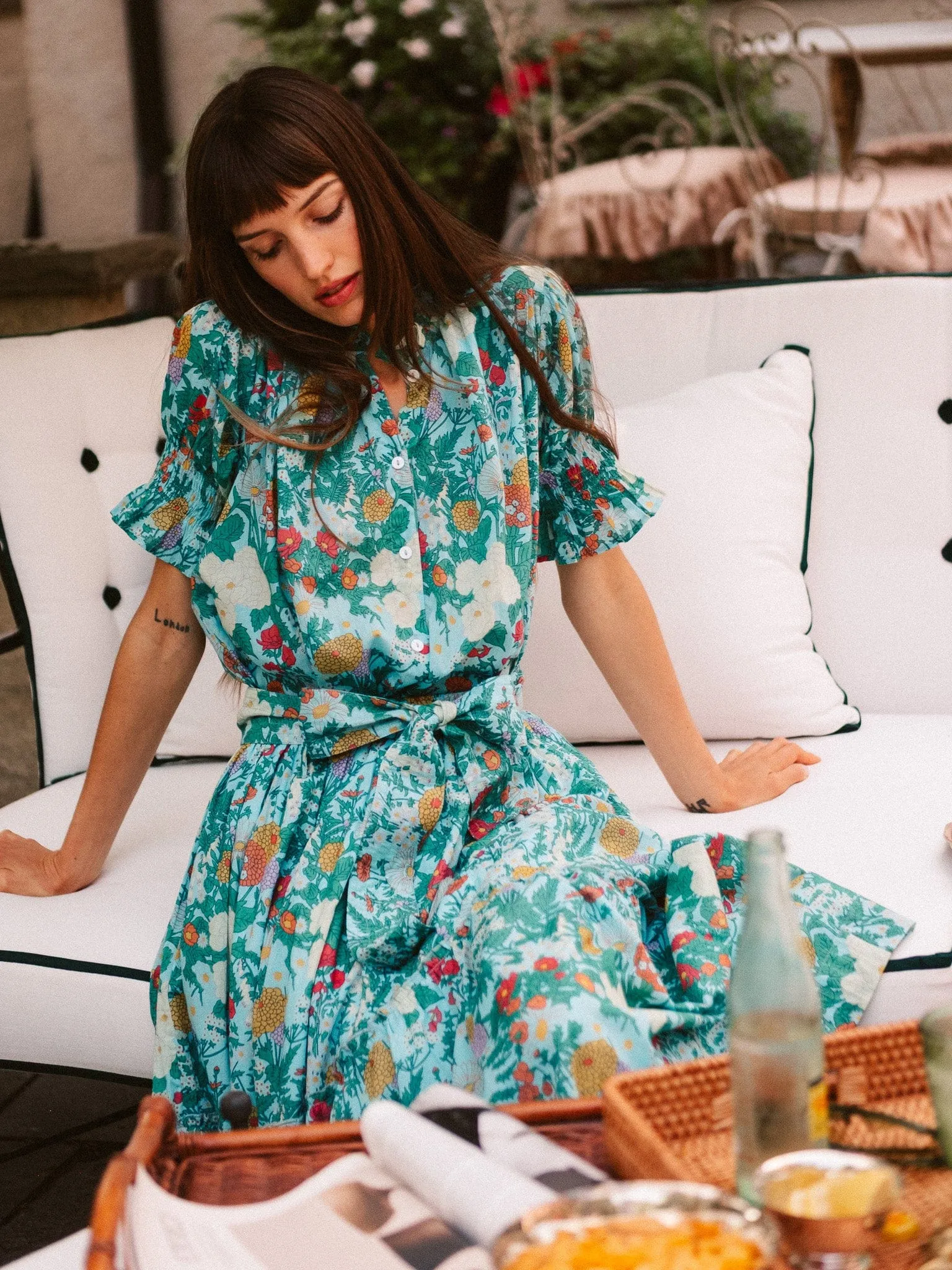 Marnie Top in Swedish Garden sold by MILLE