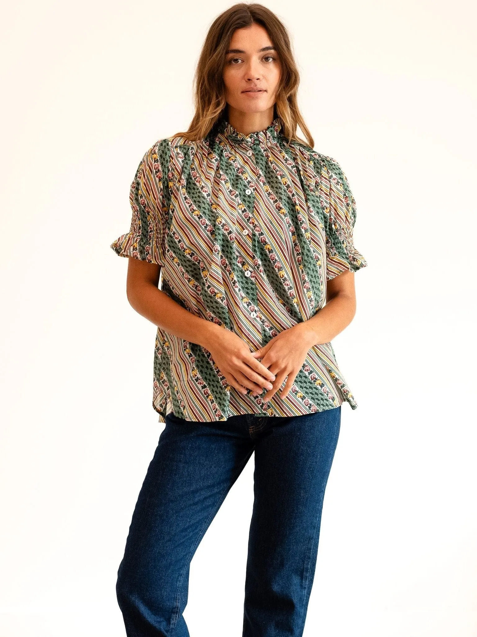 Marnie Top in Rose Stripe sold by MILLE product image thumbnail 2