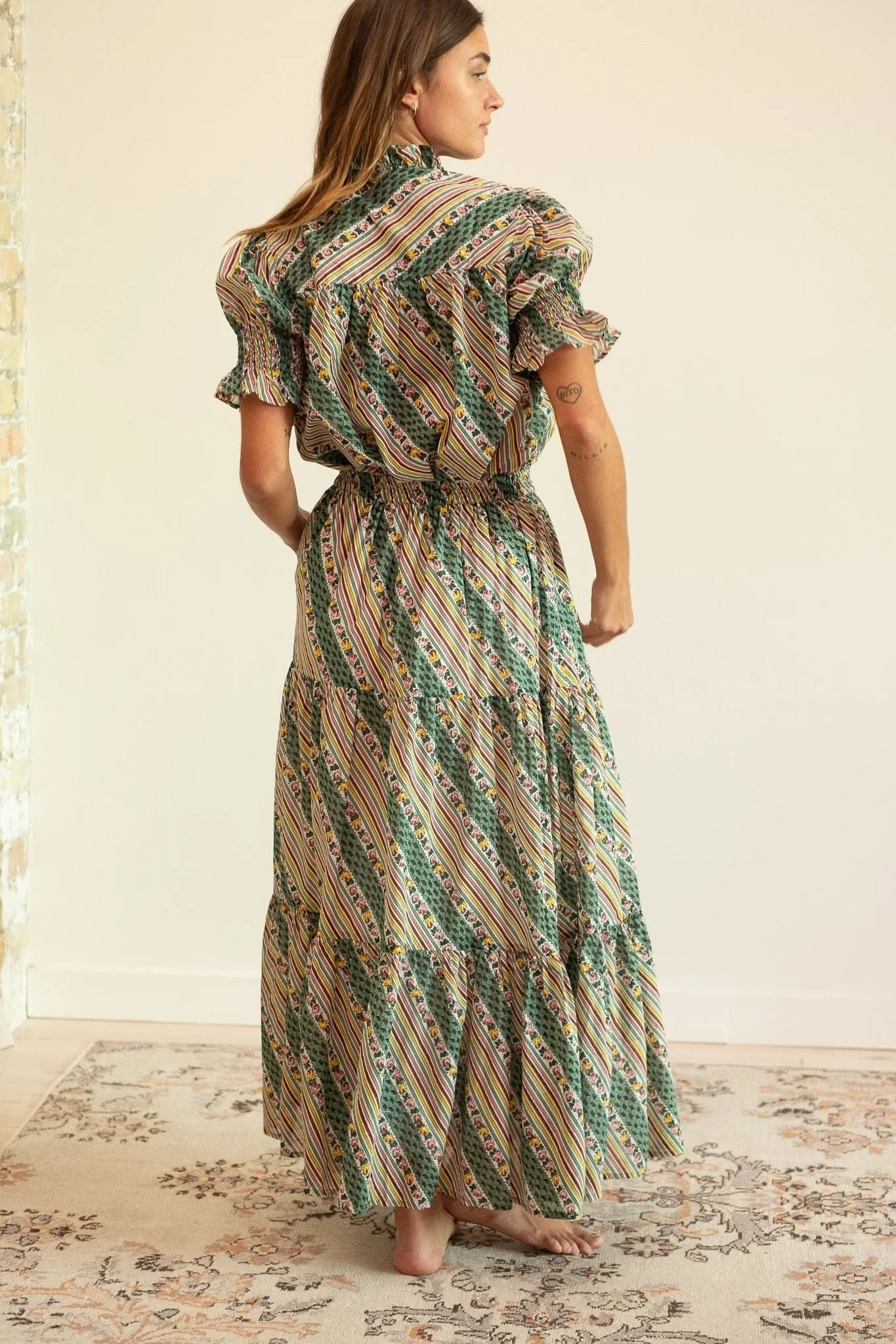 Paola Skirt in Rose Stripe sold by MILLE product image thumbnail 4