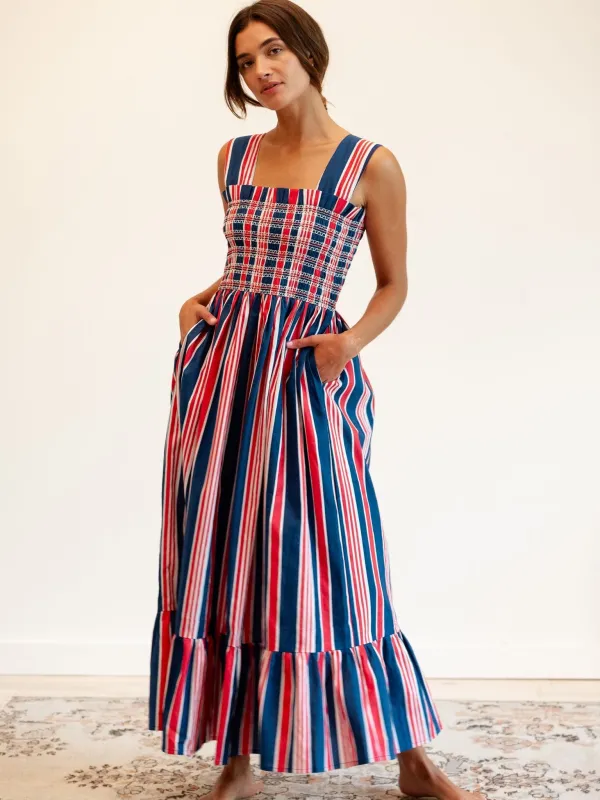 Garden Dress in Sailing Stripe made by MILLE