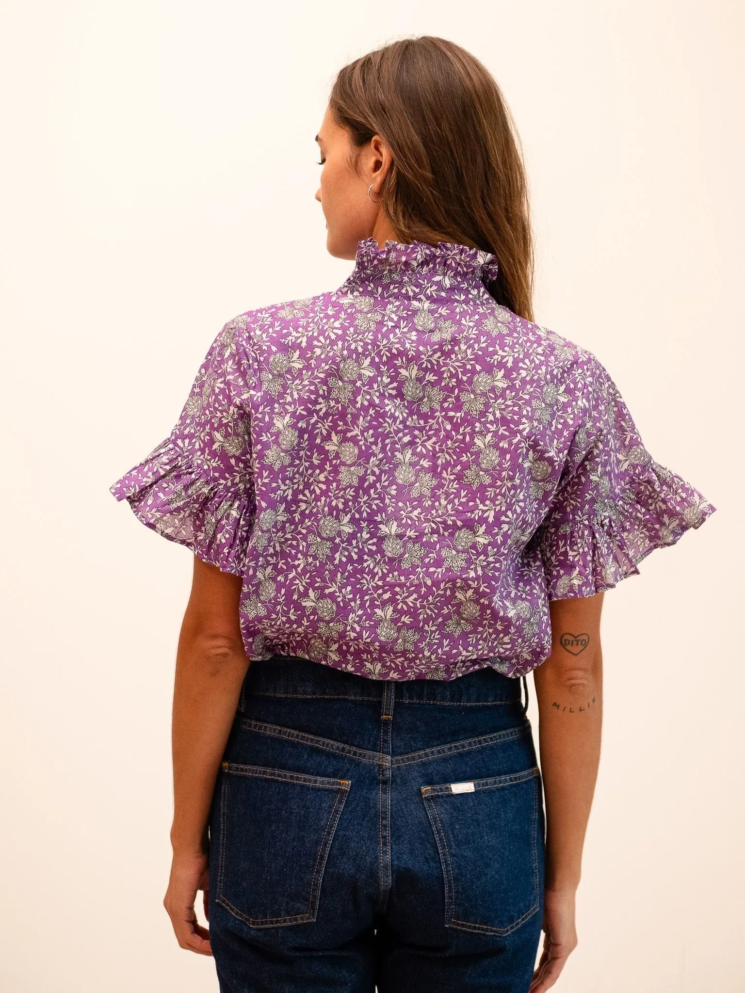 Vanessa Top in Provence Floral sold by MILLE product image thumbnail 4