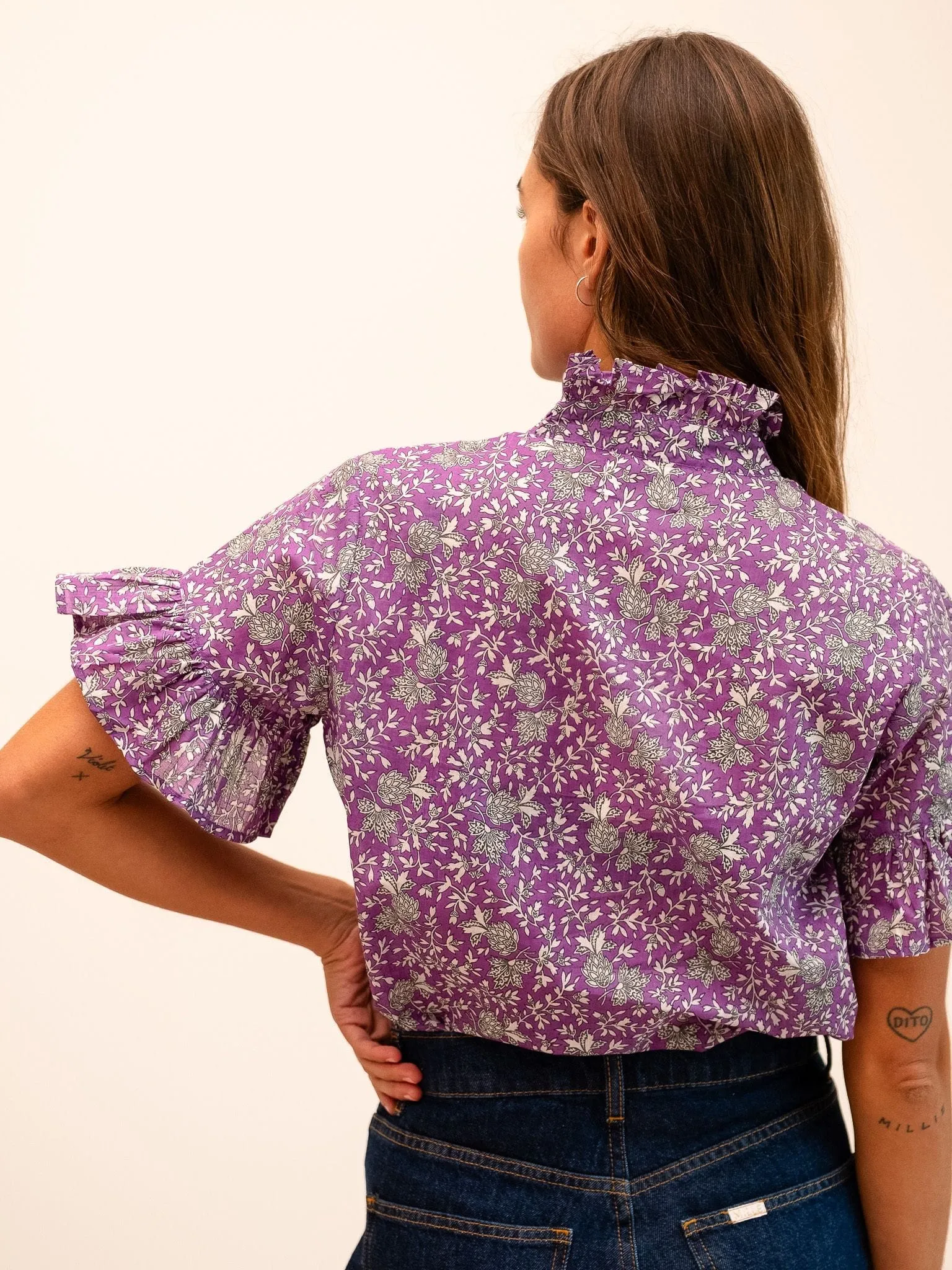 Vanessa Top in Provence Floral sold by MILLE product image thumbnail 5
