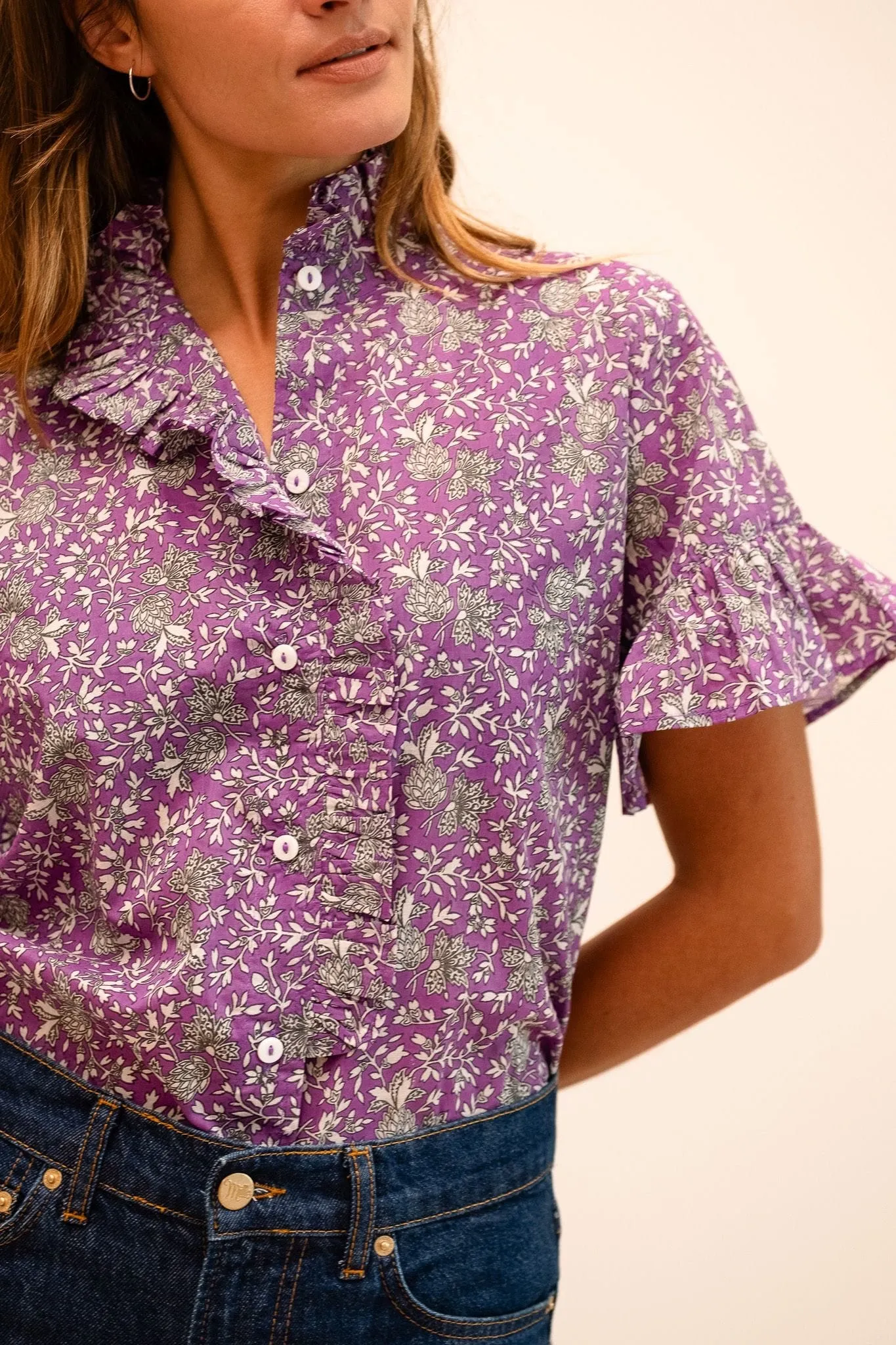 Vanessa Top in Provence Floral sold by MILLE product image thumbnail 3