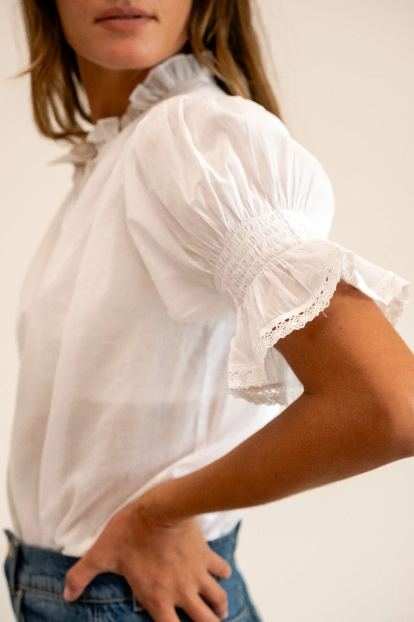 Marnie Top in White sold by MILLE product image thumbnail 4
