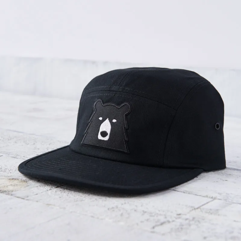 5 Panel - Black with Black Bear sold by North Standard Trading Post
