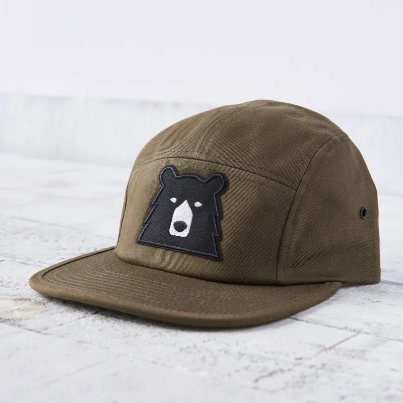 5 Panel - Olive with Black Bear sold by North Standard Trading Post