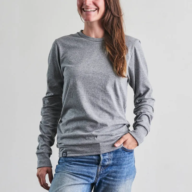 BASICS Heavyweight Long Sleeve Tee - Grey Marl sold by North Standard Trading Post