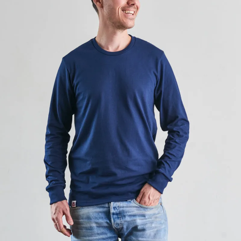 BASICS Heavyweight Long Sleeve Tee - Navy sold by North Standard Trading Post