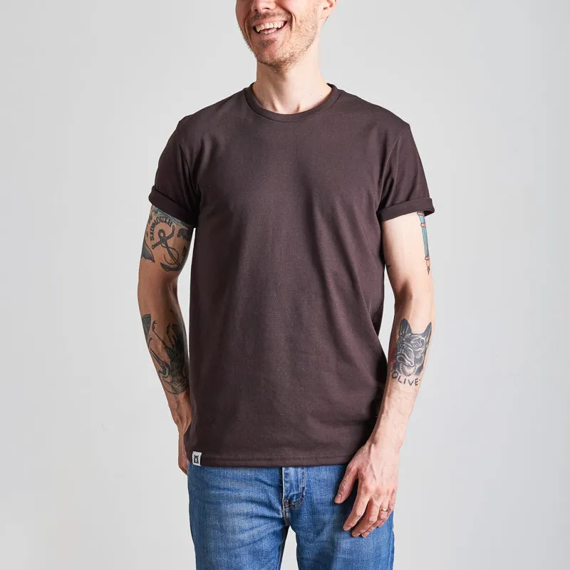 BASICS Perfect Crew Tee - Chocolate Brown sold by North Standard Trading Post