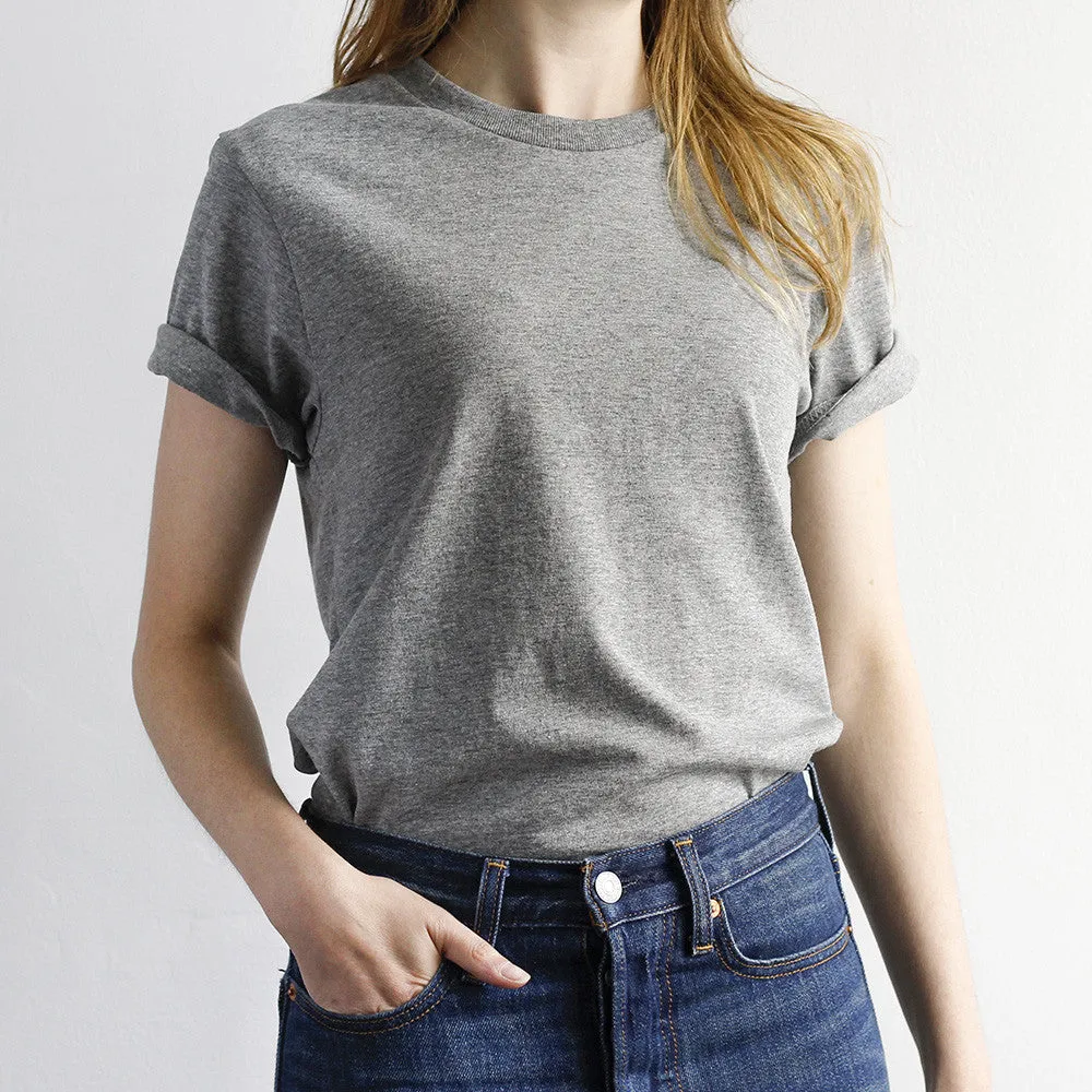 BASICS Perfect Crew Tee - Heather Grey sold by North Standard Trading Post