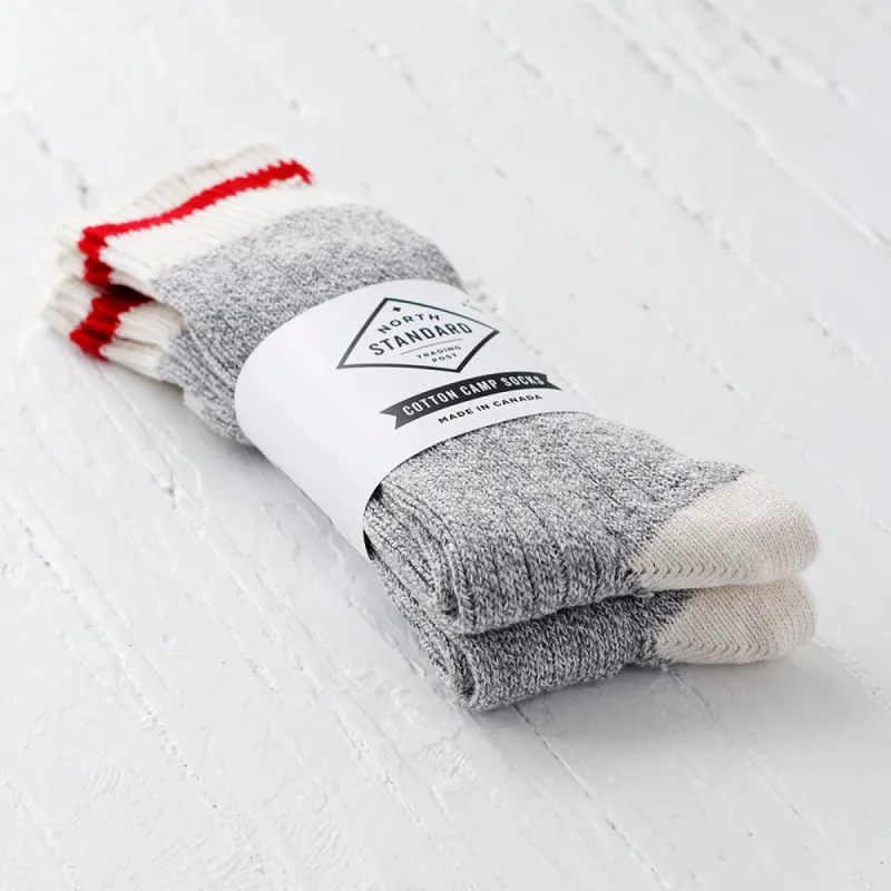 Camp Socks - Cotton - Red - 2 pack sold by North Standard Trading Post