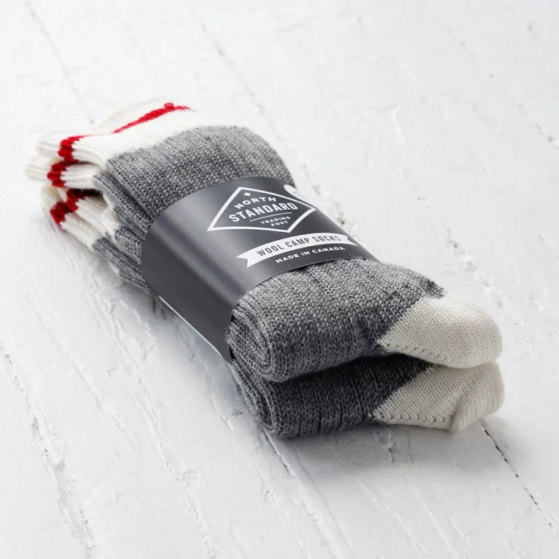 Camp Socks - Wool - Red - 2 pack sold by North Standard Trading Post
