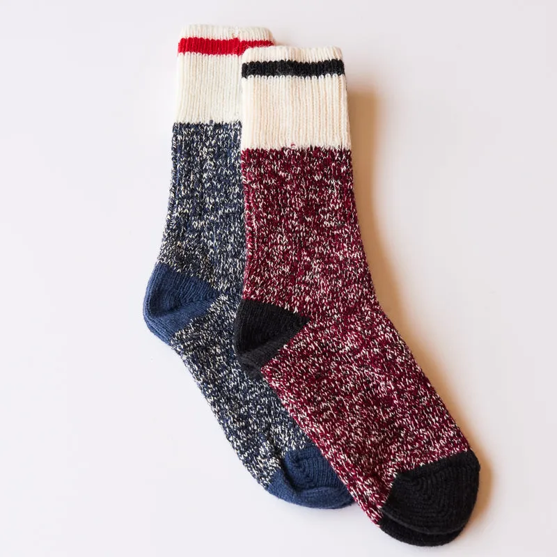 Chunky Wool Work Sock - Navy with Red Stripe sold by North Standard Trading Post product image thumbnail 3