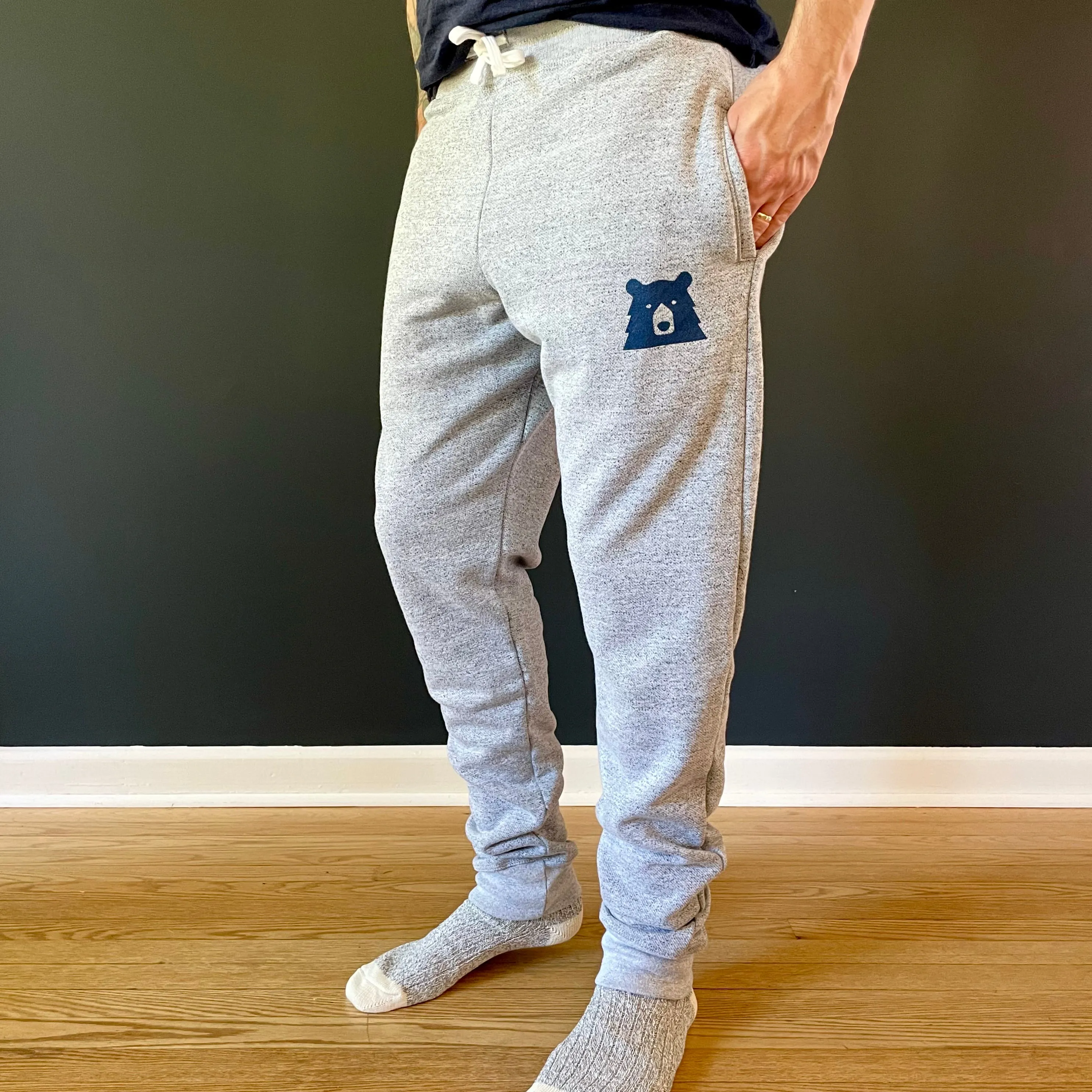 Jogger Fit Sweatpants - Ash Marl with Navy sold by North Standard Trading Post product image thumbnail 2