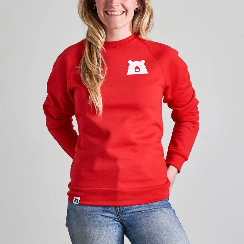 Mascot Crew Sweatshirt - Red with White sold by North Standard Trading Post