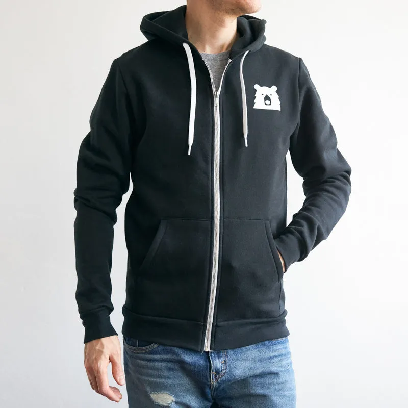 Mascot Zip Up Hoodie - Black with White sold by North Standard Trading Post