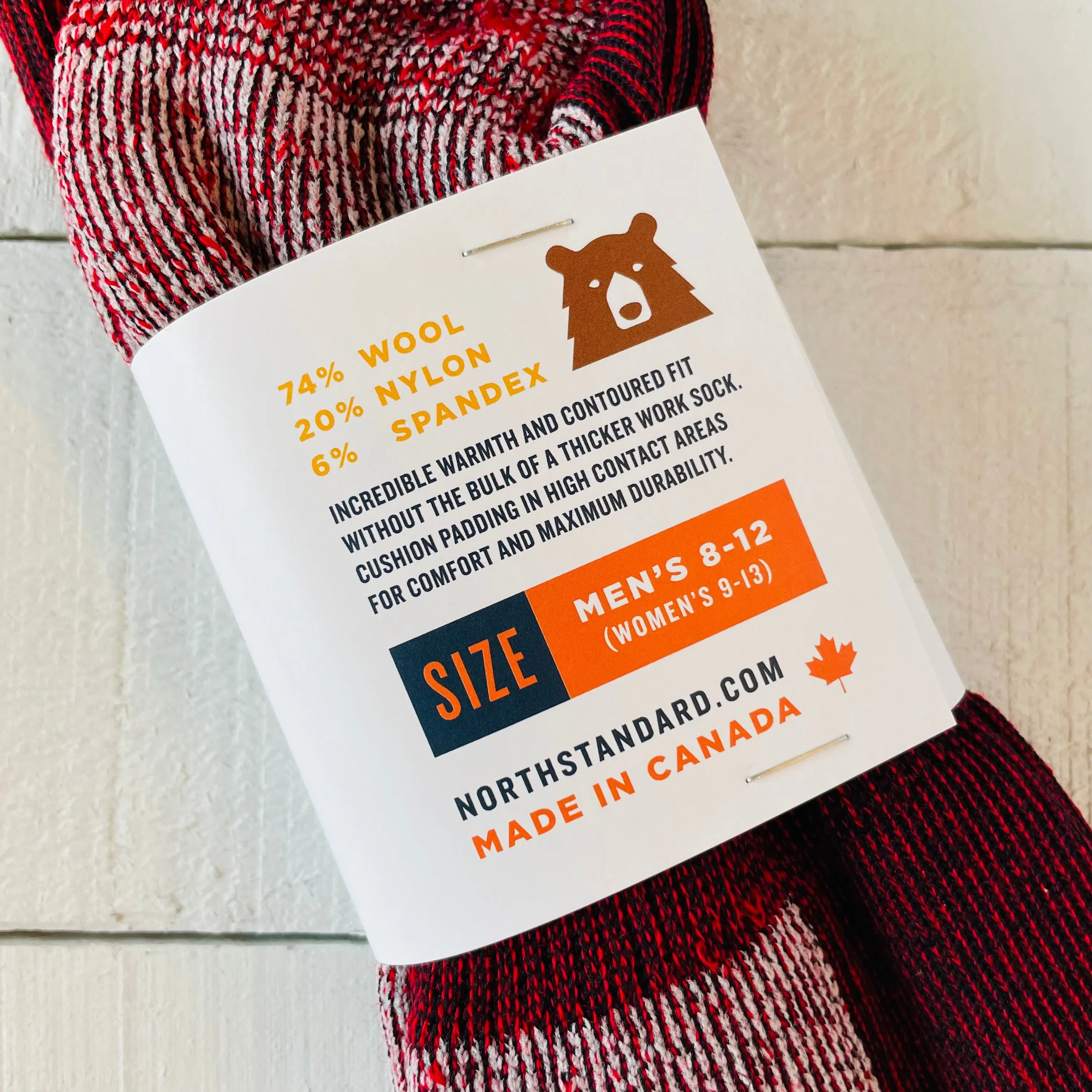 Merino Wool Hike Socks - Burgundy sold by North Standard Trading Post product image thumbnail 5