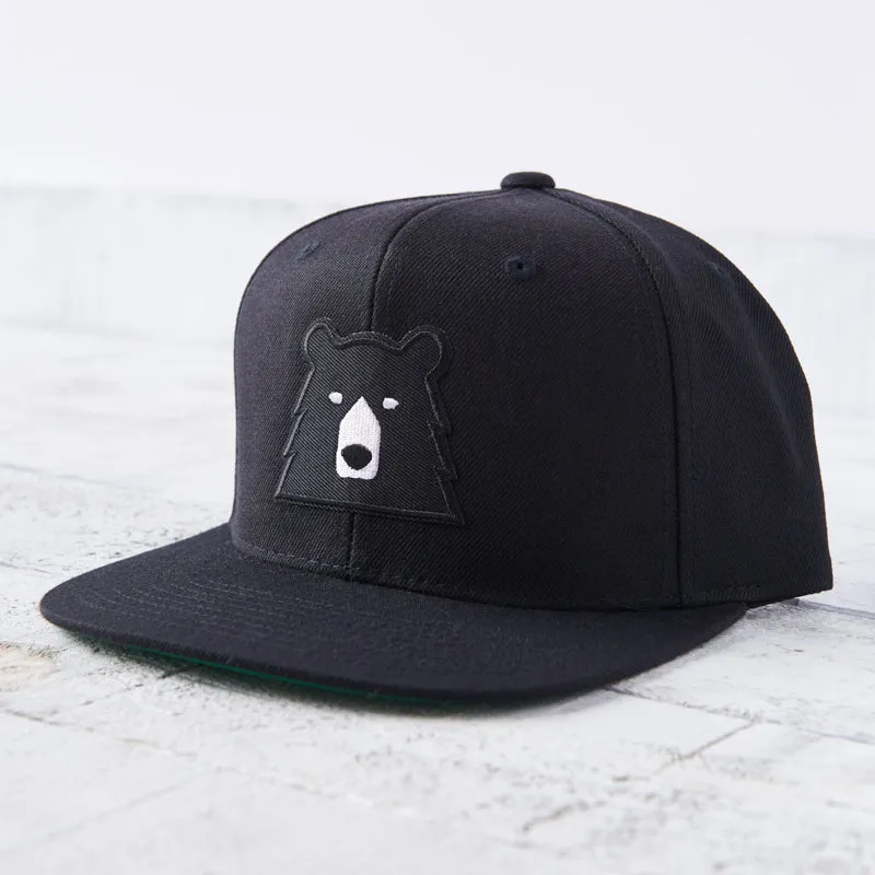 Snapback - Black with Black Bear sold by North Standard Trading Post