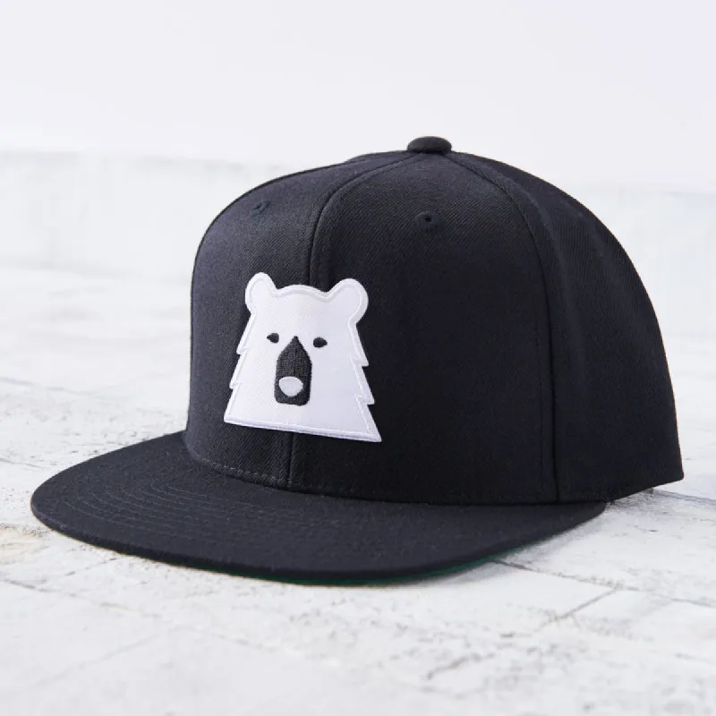 Snapback - Black with Polar Bear sold by North Standard Trading Post