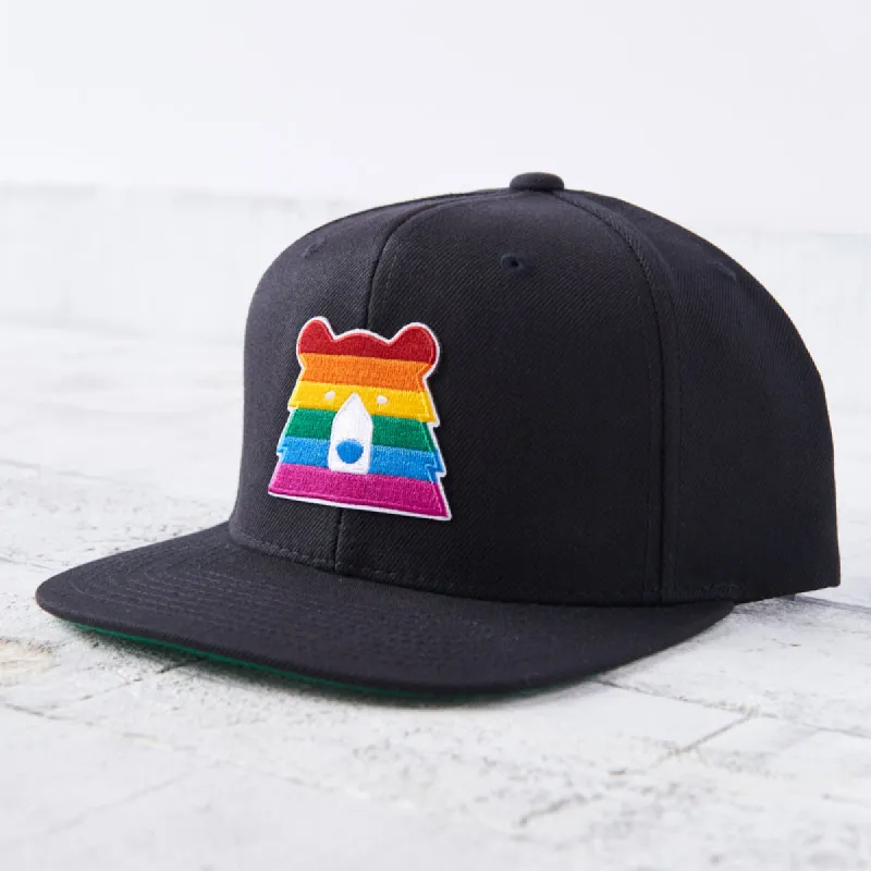 Snapback - Black with Pride Bear sold by North Standard Trading Post