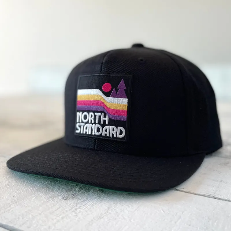 Snapback - Black with Waves sold by North Standard Trading Post