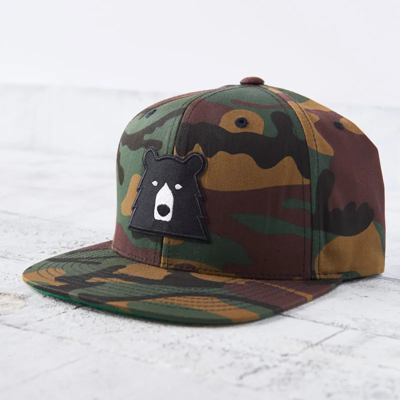Snapback - Camo with Black Bear sold by North Standard Trading Post