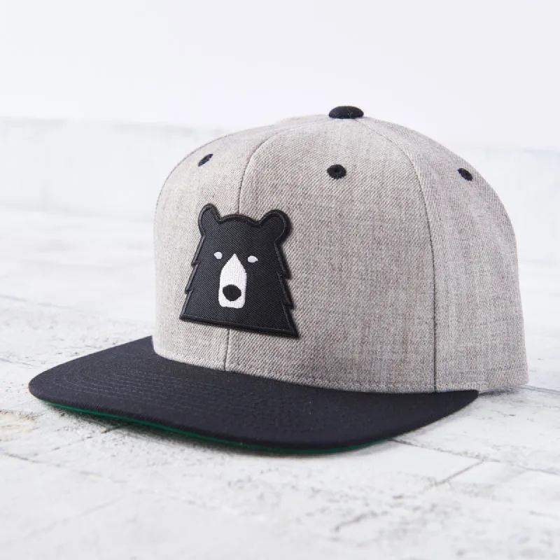 Snapback - Heather/Black with Black Bear sold by North Standard Trading Post