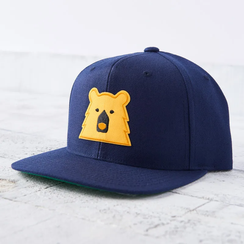 Snapback - Navy with Golden Yellow Bear sold by North Standard Trading Post