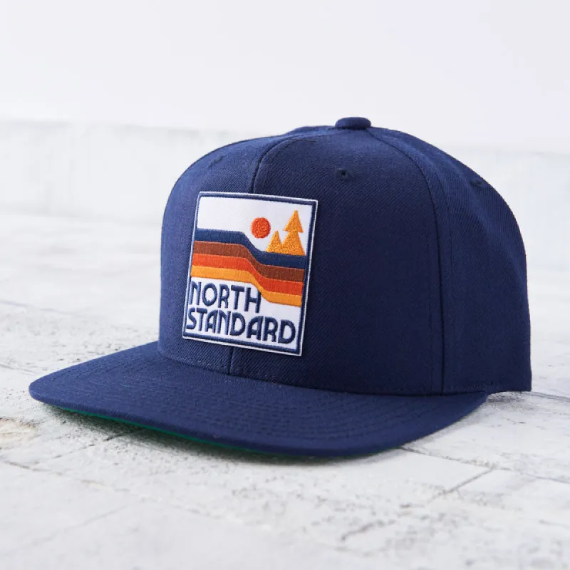 Snapback - Navy with Waves sold by North Standard Trading Post