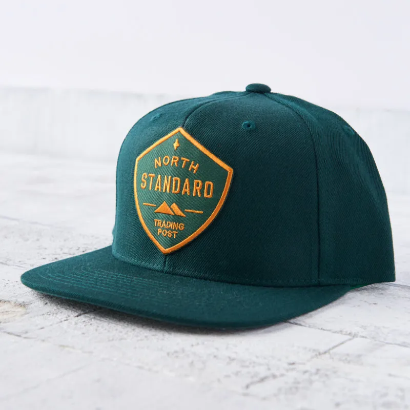 Snapback - Spruce with Spruce/Gold Shield sold by North Standard Trading Post