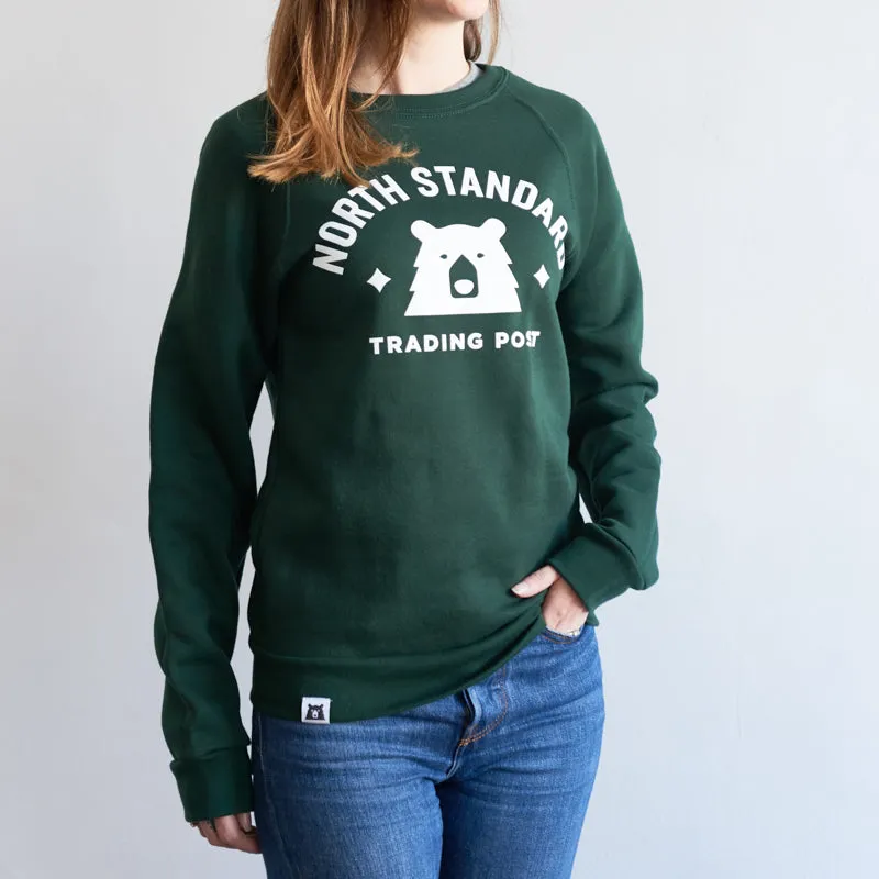 Varsity Crew Sweatshirt - Forest with White sold by North Standard Trading Post