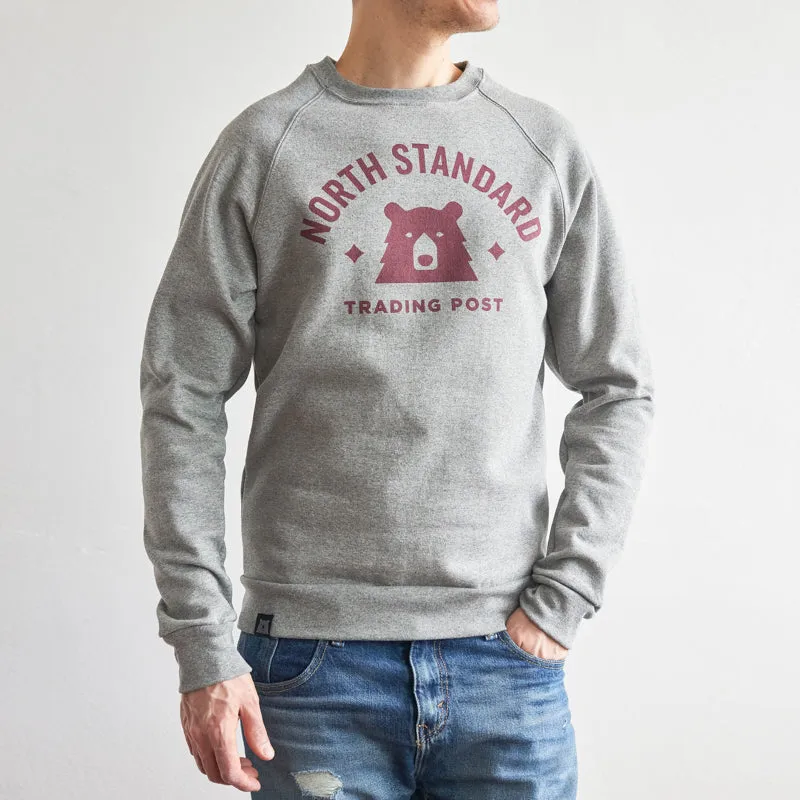 Varsity Crew Sweatshirt - Grey Marl with Maroon sold by North Standard Trading Post product image thumbnail 2