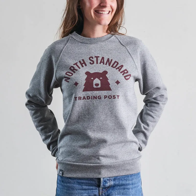 Varsity Crew Sweatshirt - Grey Marl with Maroon sold by North Standard Trading Post
