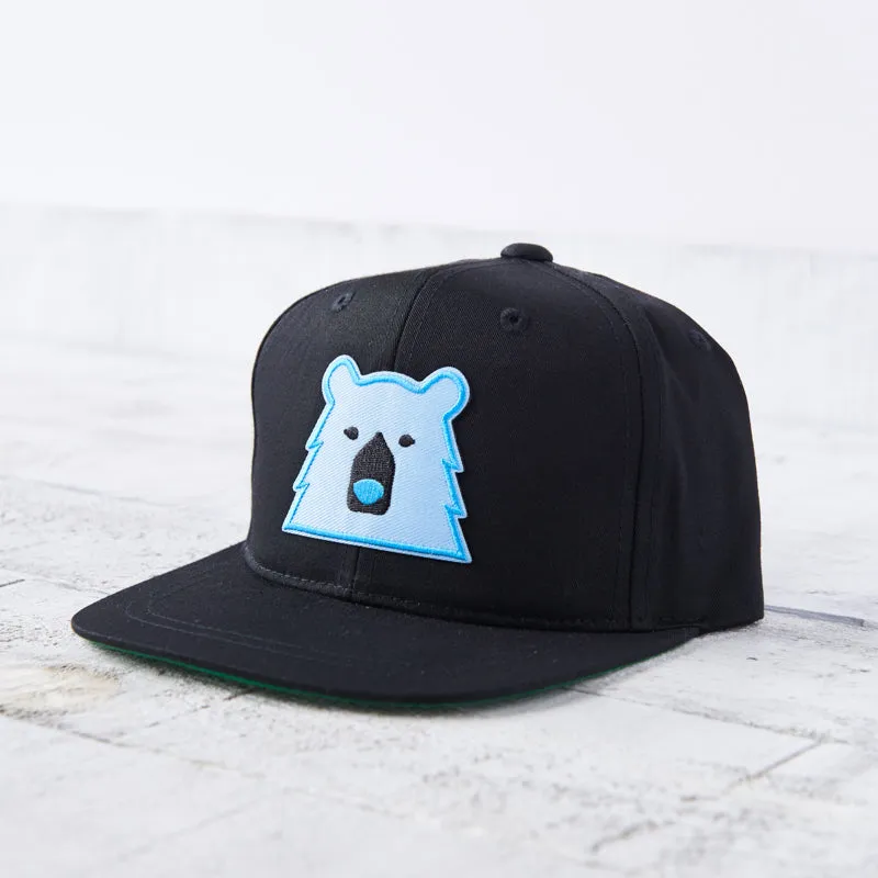 Youth Snapback - Black with Blue Bear sold by North Standard Trading Post