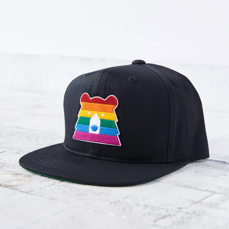 Youth Snapback - Black with Pride Bear sold by North Standard Trading Post