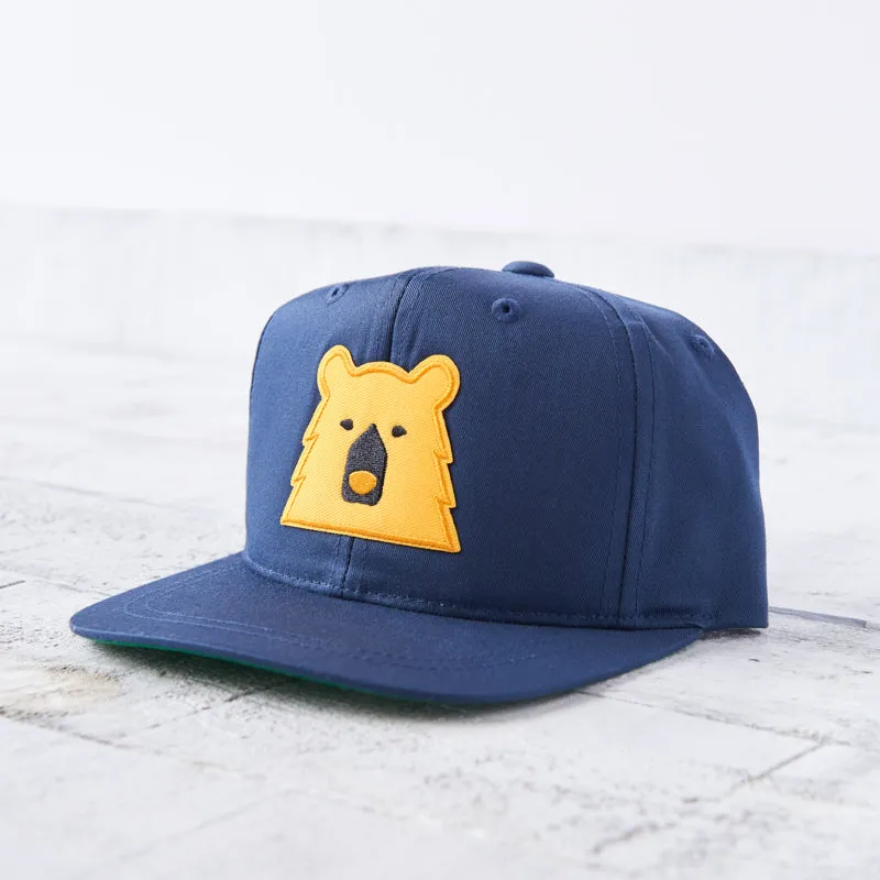Youth Snapback - Navy with Golden Yellow Bear sold by North Standard Trading Post