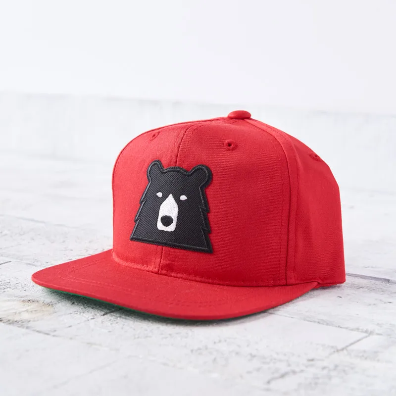 Youth Snapback - Red with Black Bear sold by North Standard Trading Post