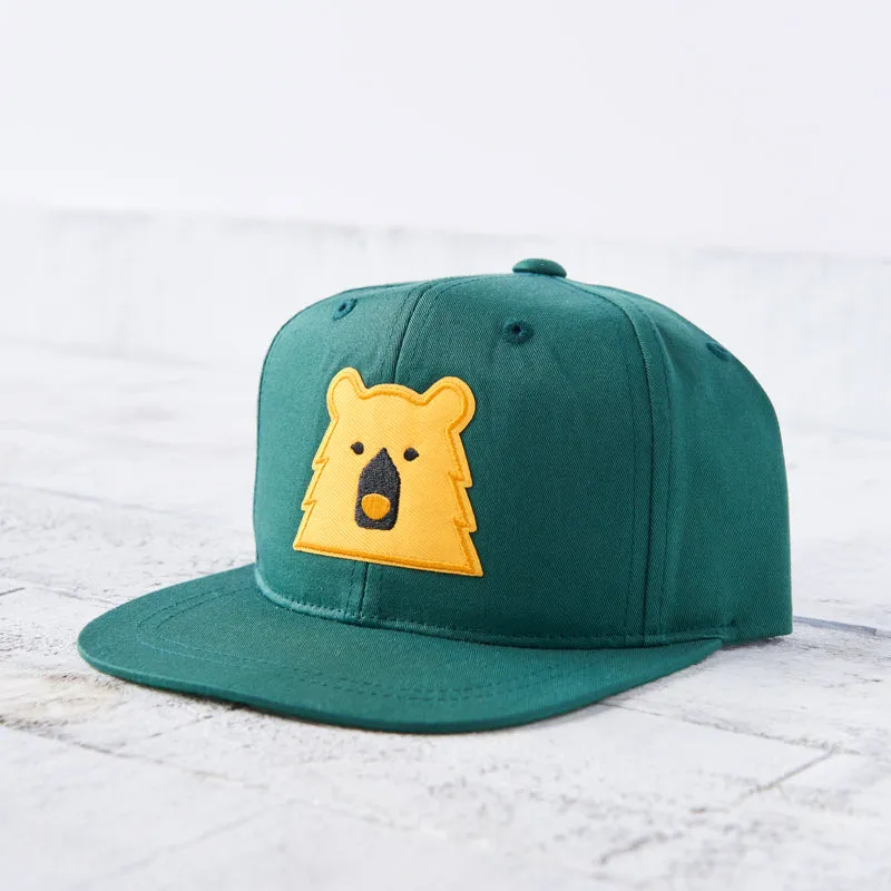 Youth Snapback - Spruce with Golden Yellow Bear sold by North Standard Trading Post