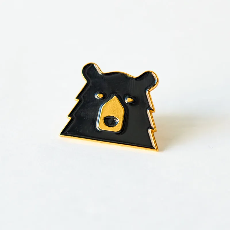 Enamel Pin - Black/Gold Bear sold by North Standard Trading Post